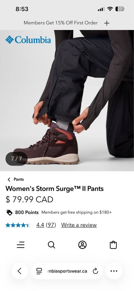 Women’s Columbia rain pants size medium - photo 3