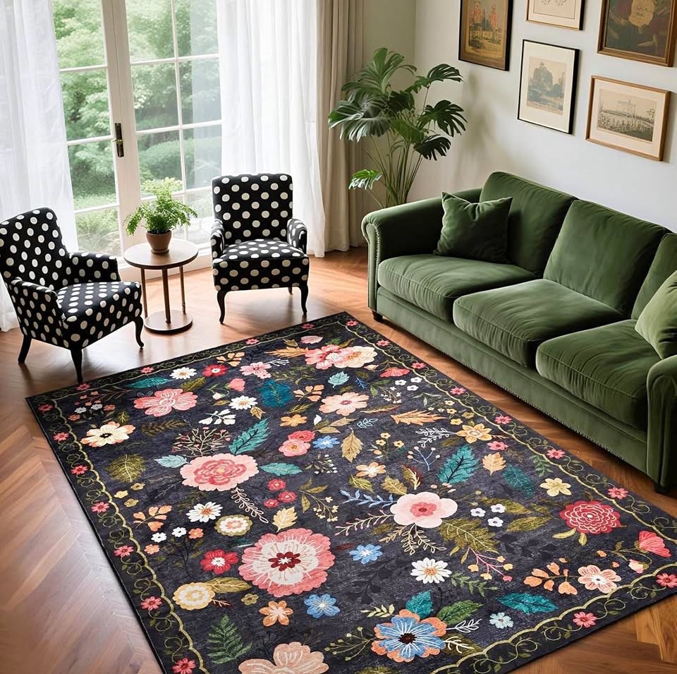 Area Rugs 5x7 for Living Room (Brand New) - Black