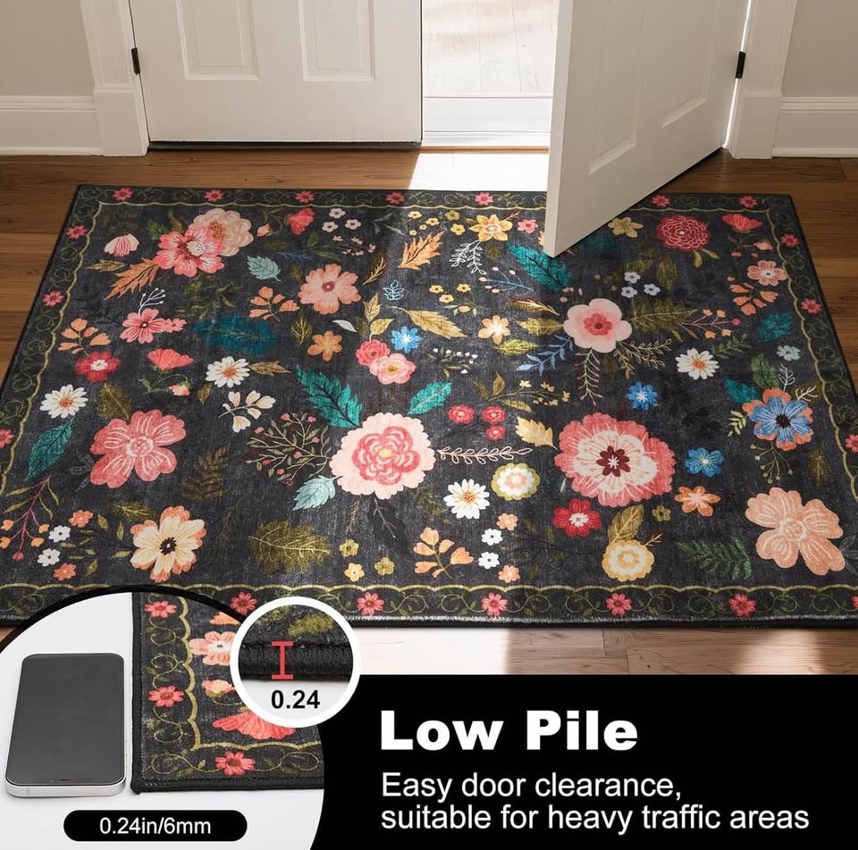 Area Rugs 5x7 for Living Room (Brand New) - Black - photo 2