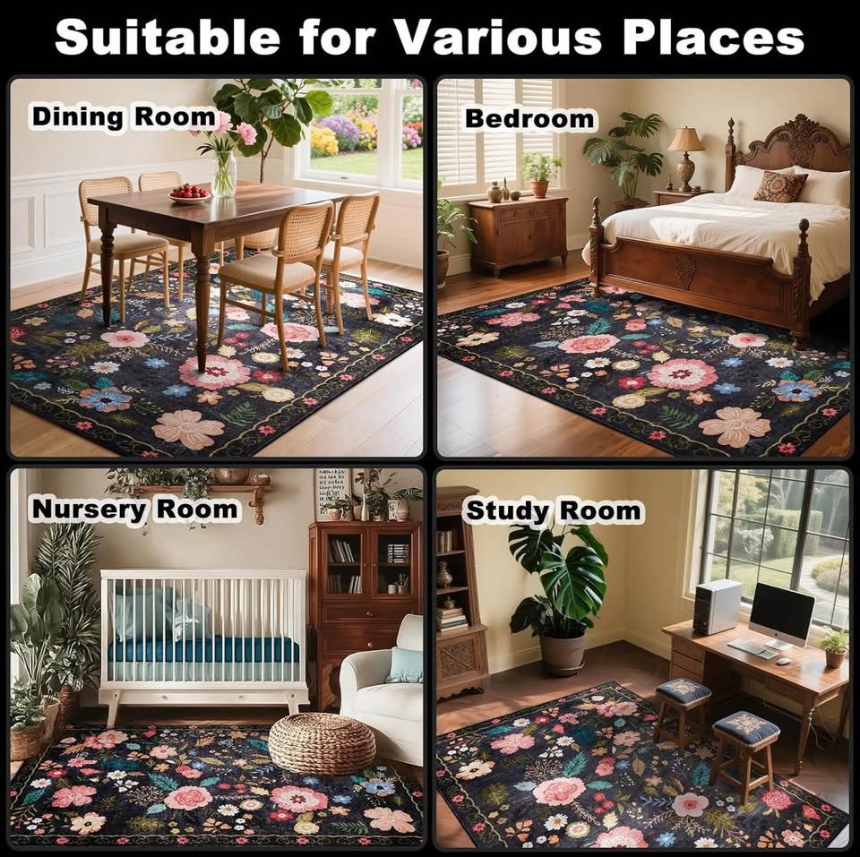 Area Rugs 5x7 for Living Room (Brand New) - Black - photo 5