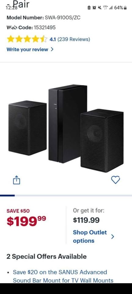 Samsung Soundbar plus rear speakers kit - photo 2