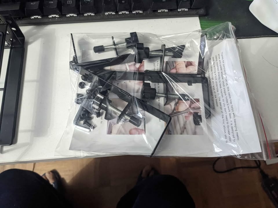 Pack No Drill to Desk Cable Management Tray - photo 3