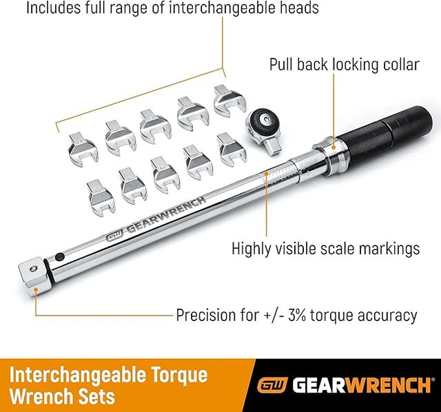 GearWrench 89453 12 Pc. 3/8" Metric Open End Interchangeable - photo 2