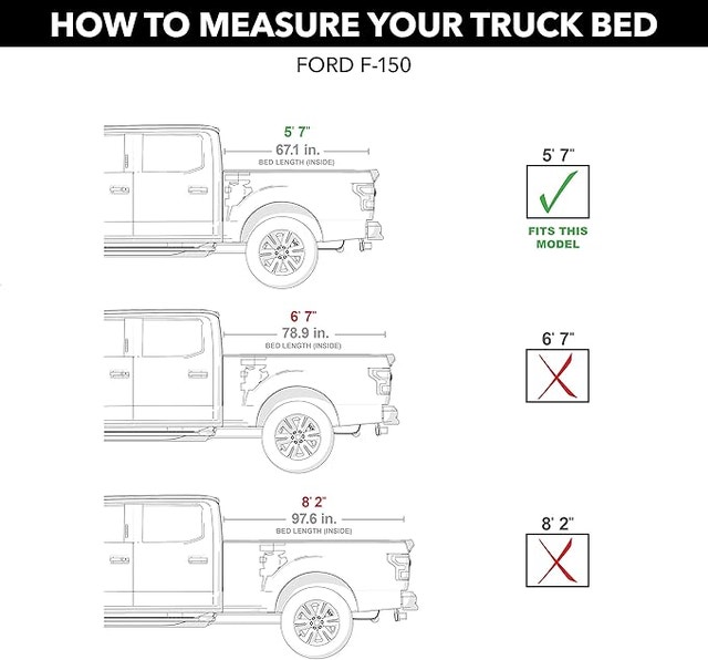 NEW FORD F-150 Tonno Pro HF-364 Tonneau Hard Fold Bed Cover - photo 2