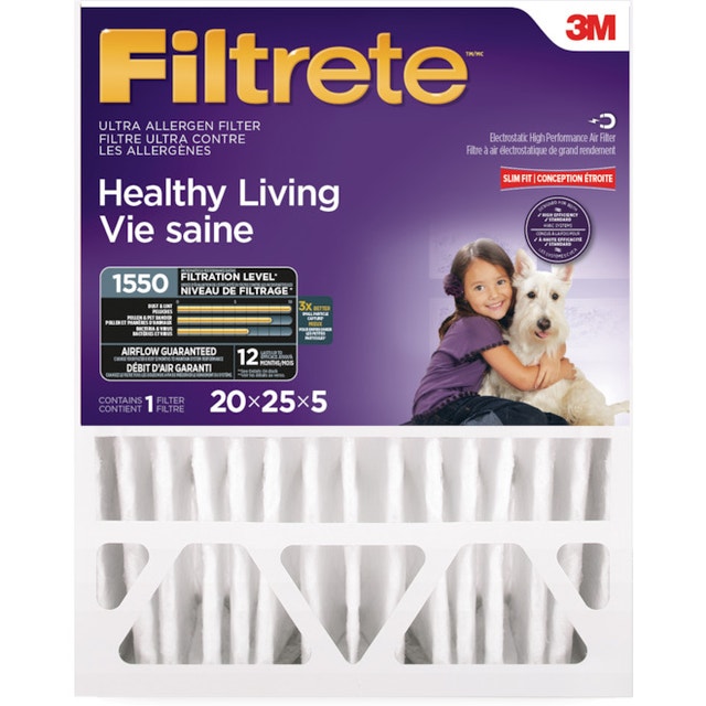 3m Filtrete 20x25x5, AC Furnace Air Filter, MPR 1550 DP