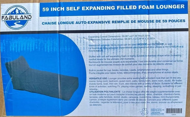 BRAND NEW Outdoor/Indoor Self Expanding Foam Filled Lounger - photo 4