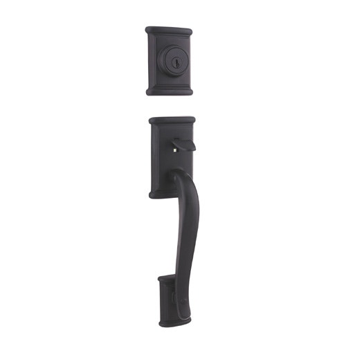 NEW Weiser Ashfield Matte Black Door Handle Set