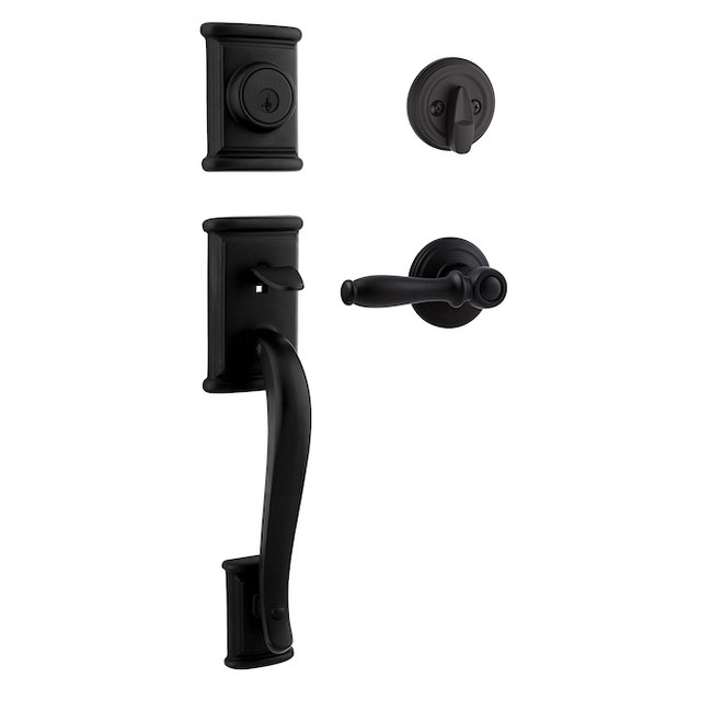 NEW Weiser Ashfield Matte Black Door Handle Set - photo 2