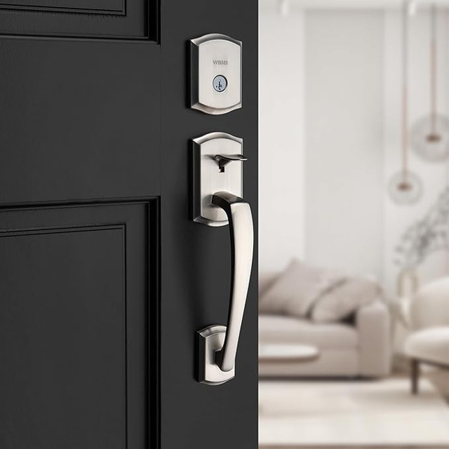 BRAND NEW Weiser Satin Nickel Front Door Handle Set - photo 3