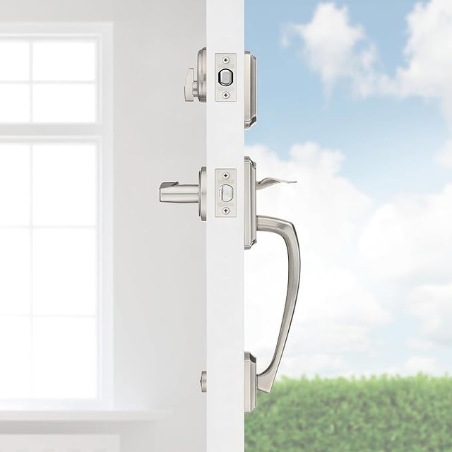 BRAND NEW Weiser Satin Nickel Front Door Handle Set - photo 5