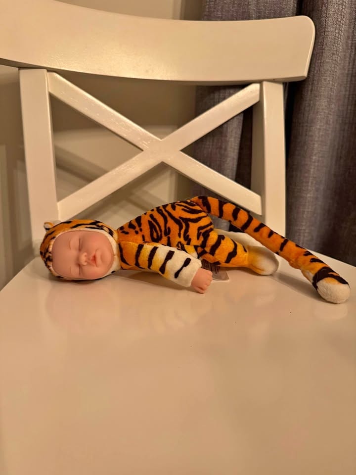 Collectable Anne Geddes Sleeping Baby Tiger Doll