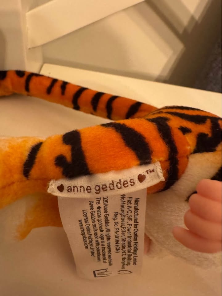 Collectable Anne Geddes Sleeping Baby Tiger Doll - photo 3