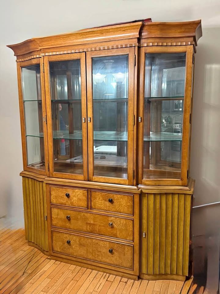 Free China Cabinet w/light. Must pick up in Putnam Valley