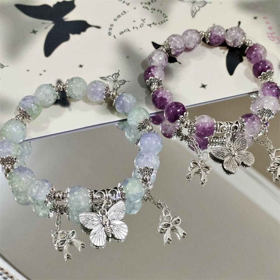 💚💍 Bow Jade Broken Bracelet – Elegant Stone Jewelry 💚