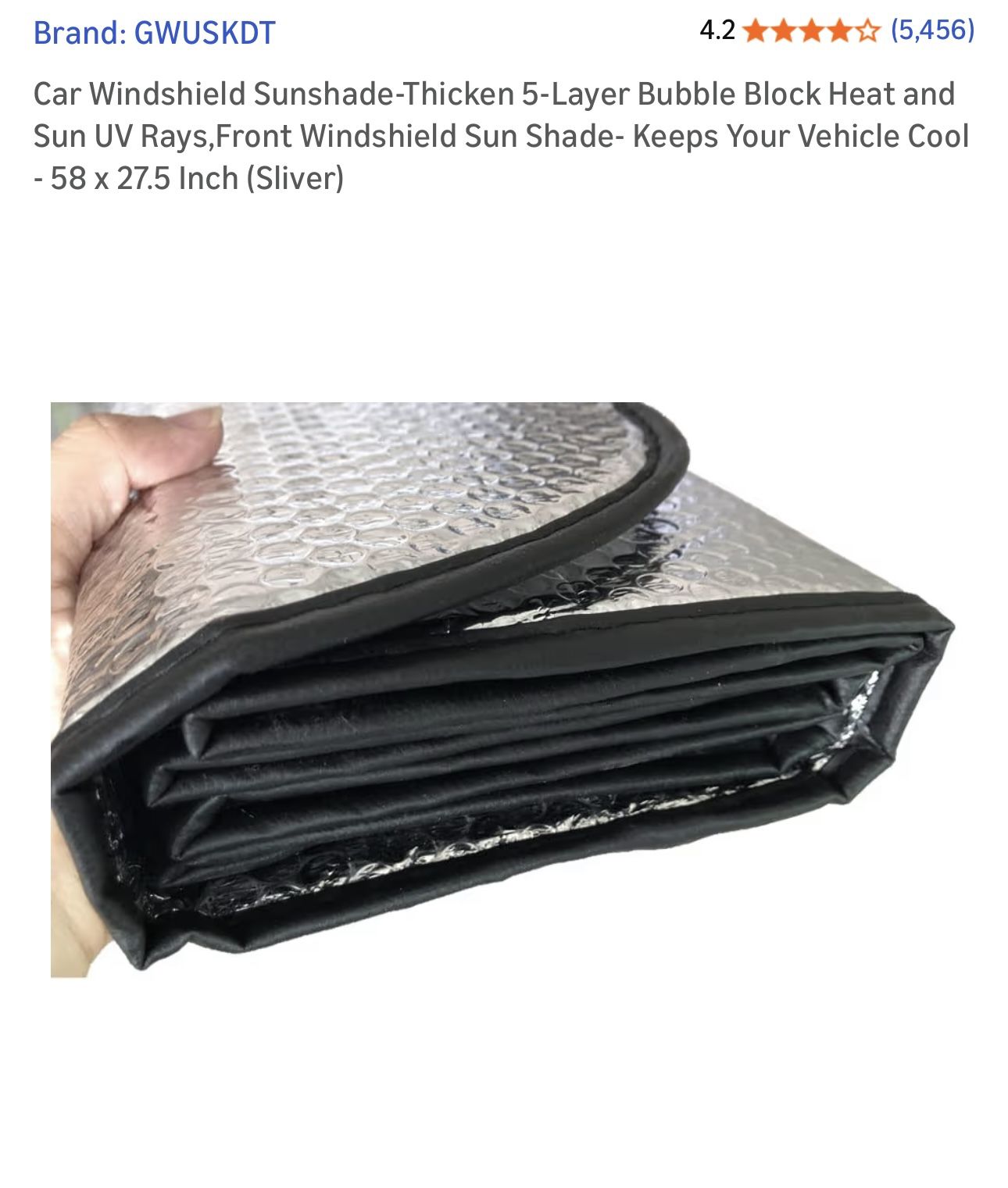 $15 Brand New Car Windshield Sunshade - 58 x 27 - photo 4