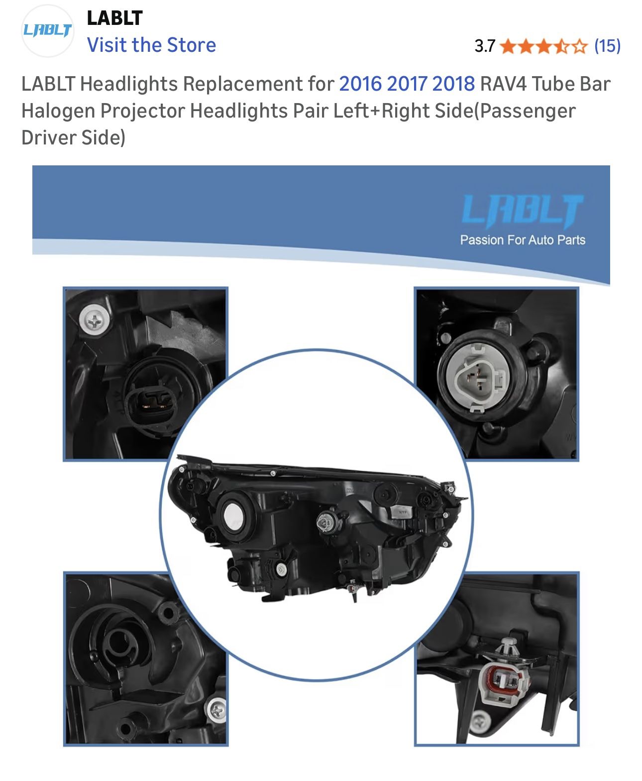 LABLT Headlights 2016-2018 RAV4 Pair - photo 4