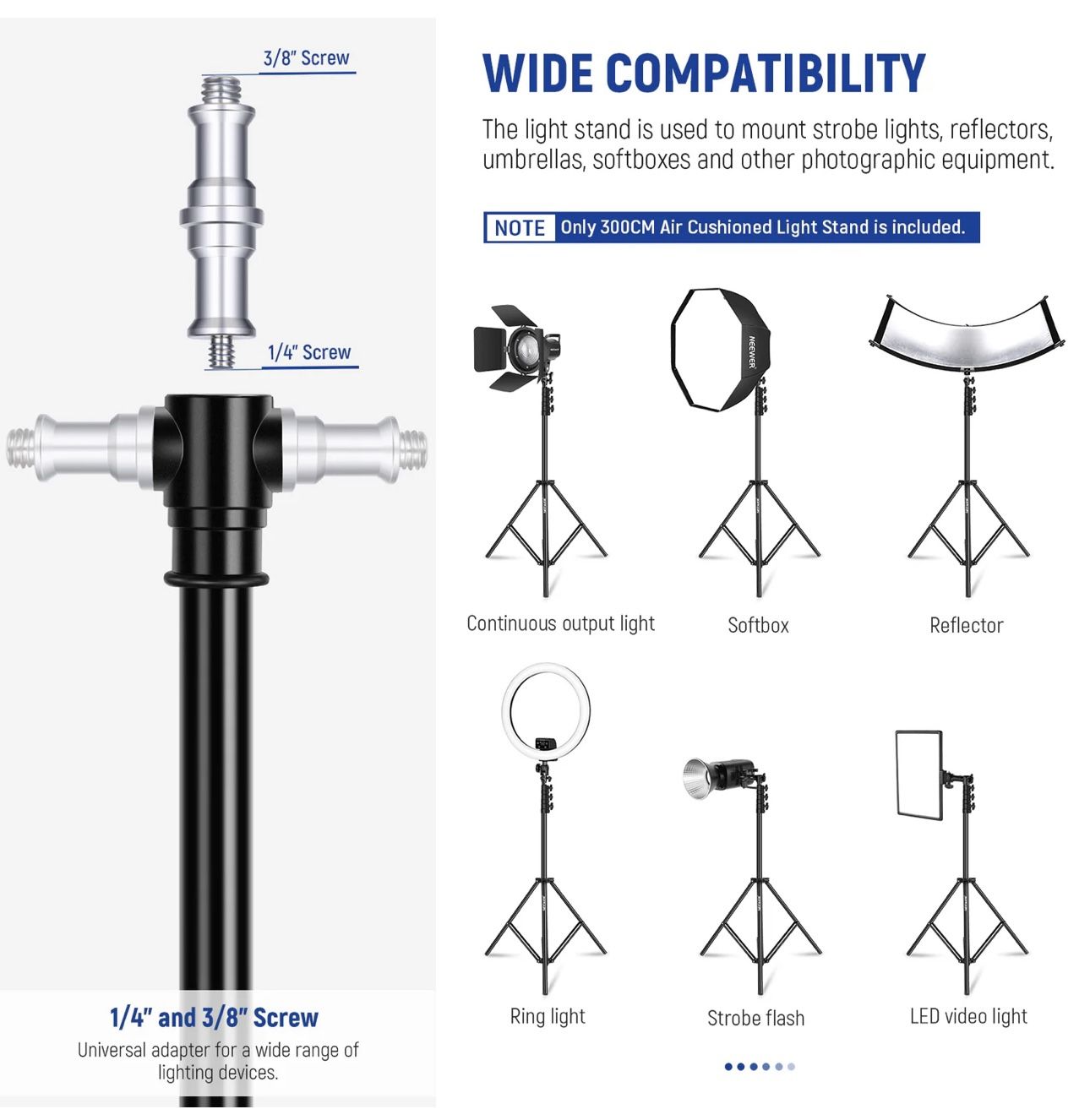 $50 Brand New NEEWER ST-400AC Light Stand 13 Foot - photo 2