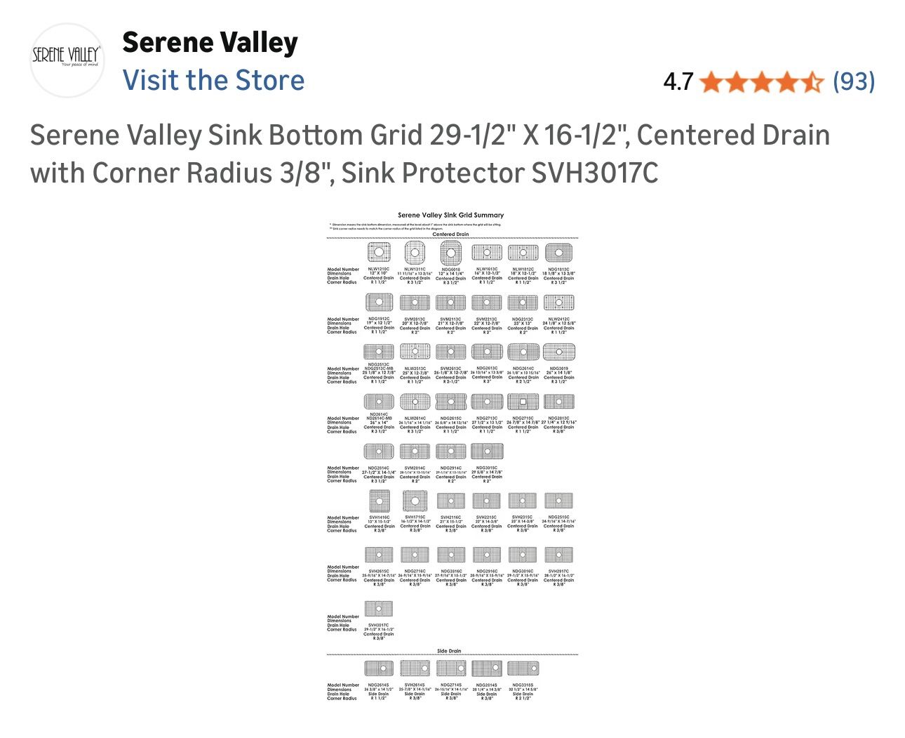Brand New Serene Valley Sink Bottom Grid 29-1/2" X 16-1/2" - photo 3