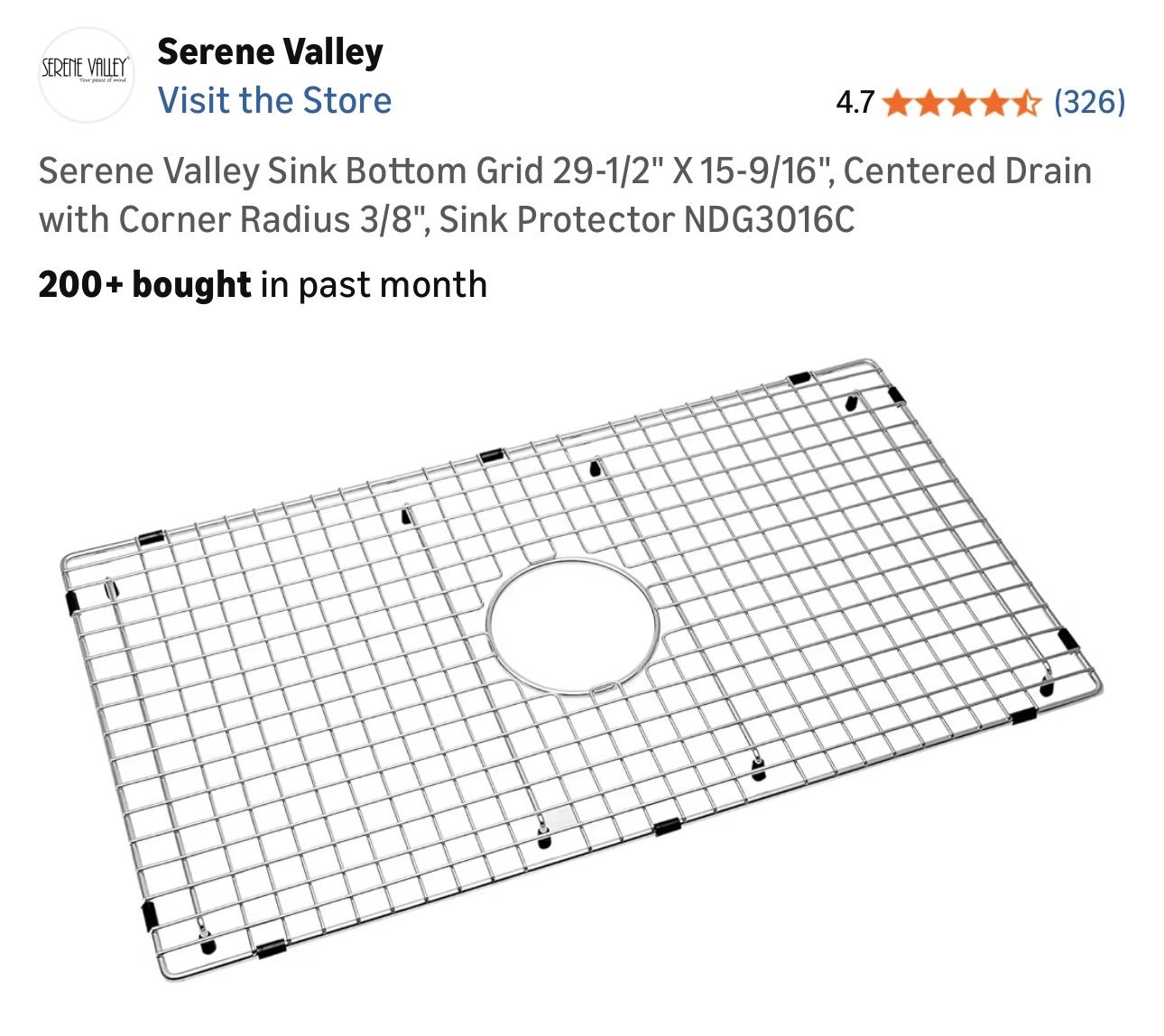 $30 Brand New Serene Valley Sink Bottom Grid 29-1/2" X 15-9/16"