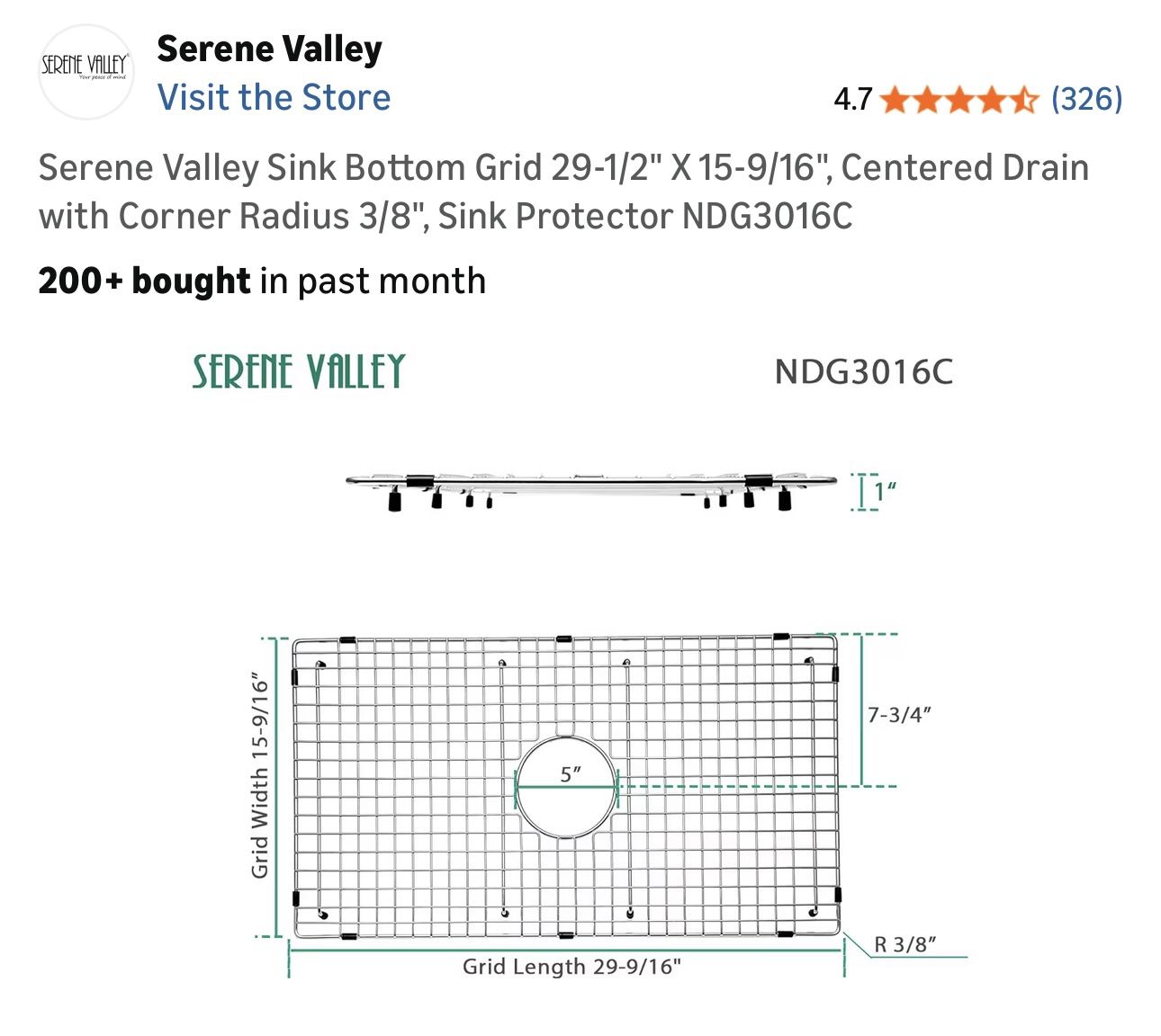$30 Brand New Serene Valley Sink Bottom Grid 29-1/2" X 15-9/16" - photo 2