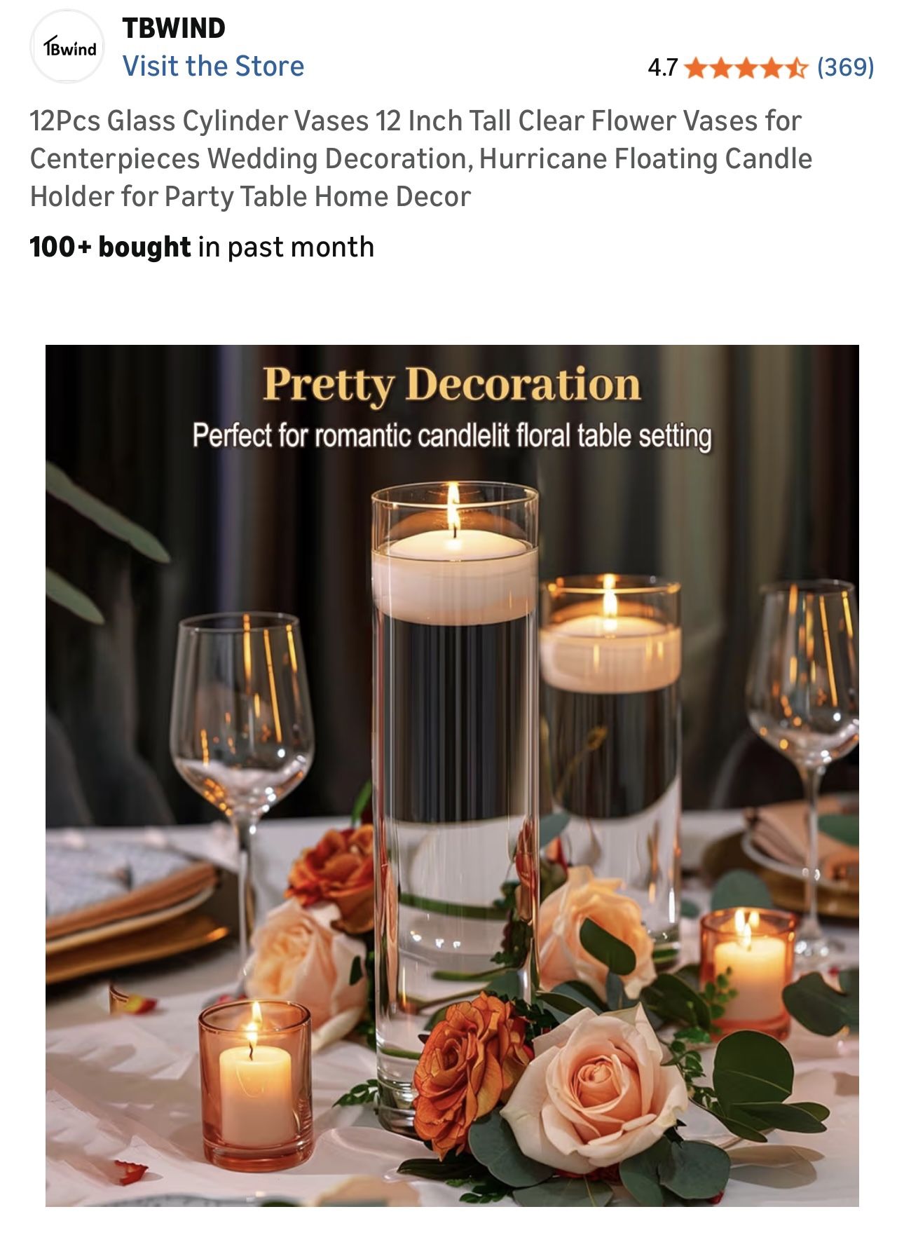 $40 Brand New 12Pcs Glass Cylinder Vases 12 Inch Tall - photo 4