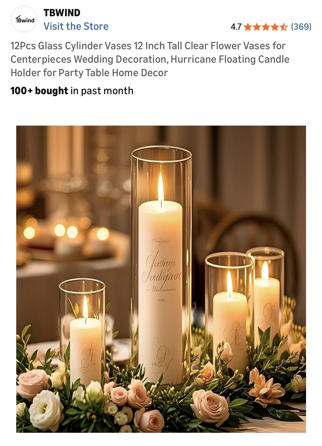 $40 Brand New 12Pcs Glass Cylinder Vases 12 Inch Tall - photo 5