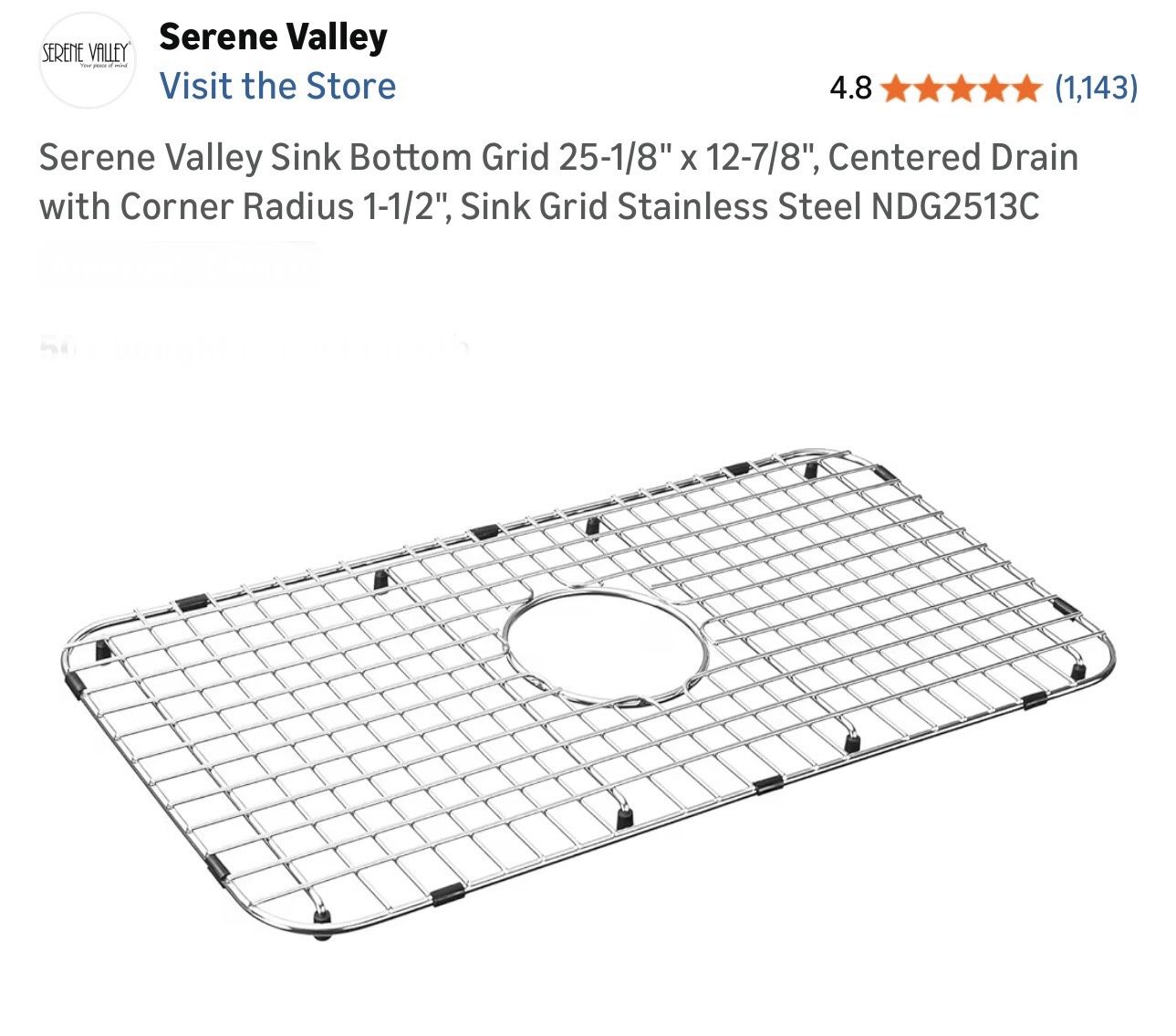 $30 Brand New Serene Valley Sink Bottom Grid 25-1/8" x 12-718"