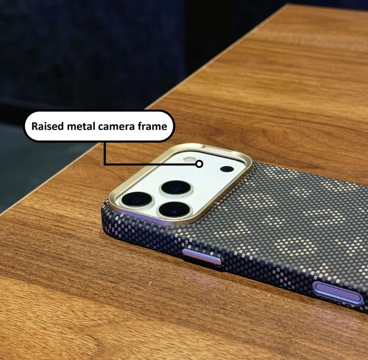 iPhone 17 Pro Max Case Carbon Fiber - Blue - photo 4
