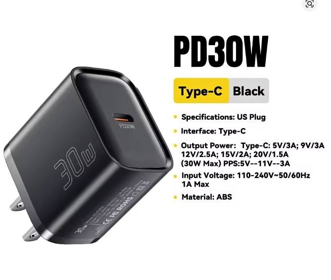 Essager Mini 30W Type C Charger PD QC3.0 Fast Type C Charger