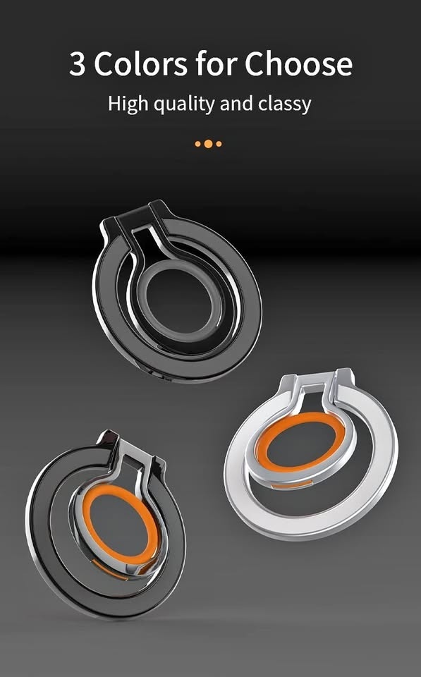 Cell Phone Metal Rotation Finger Ring Magnetic Stand