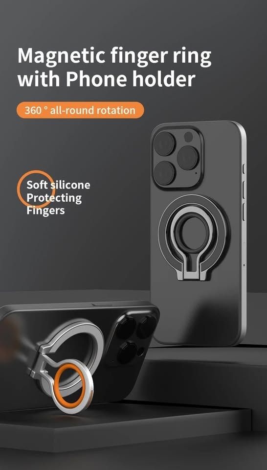 Cell Phone Metal Rotation Finger Ring Magnetic Stand - photo 2
