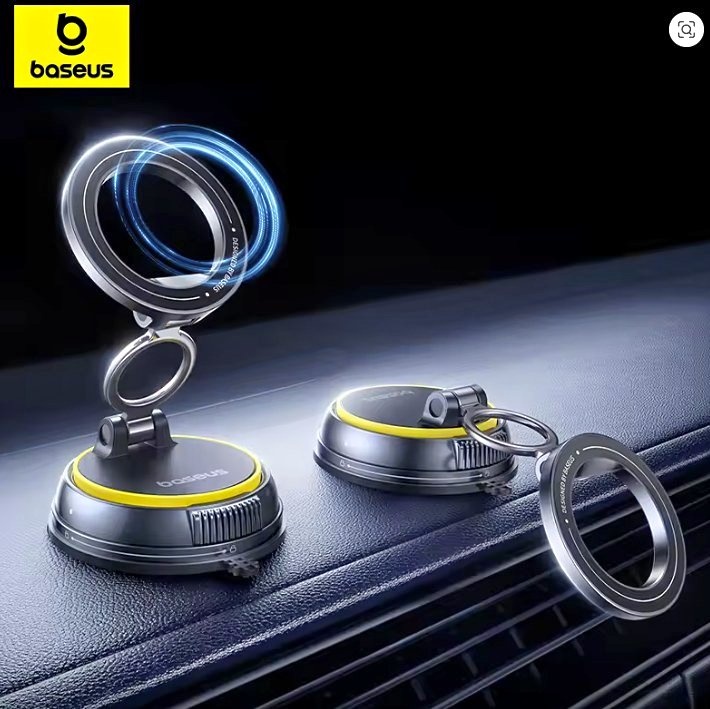 Vacuum Magnetic Car Phone Holder Mount