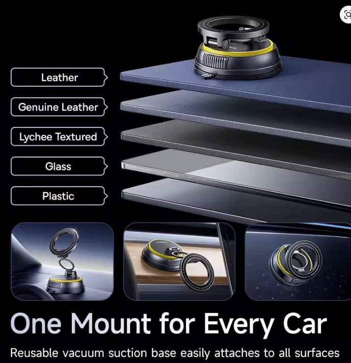 Vacuum Magnetic Car Phone Holder Mount - photo 3