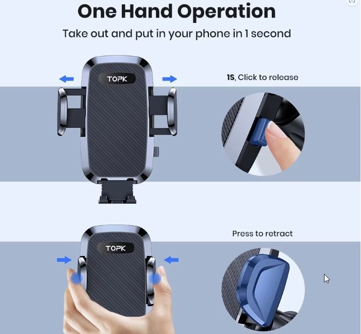 Car Phone Holder Handsfree Stand Phone Mount - photo 3