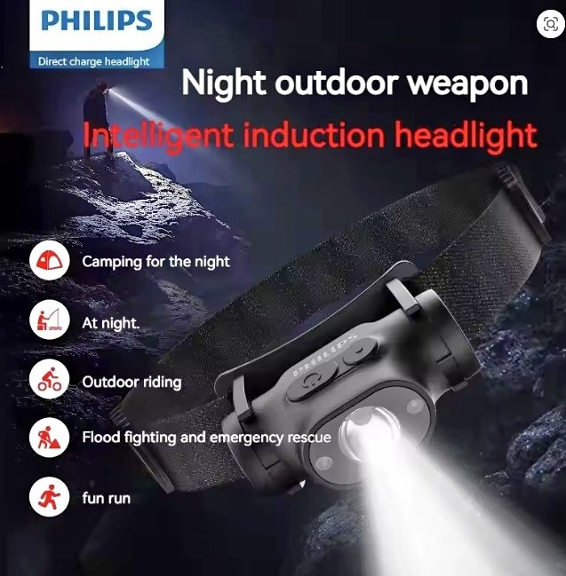 Philips LED Headlamp Sensor Head Flashlight