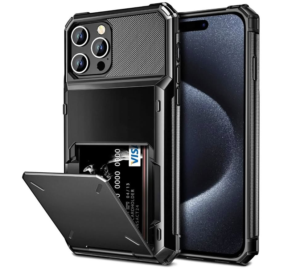 iPhone 15 Pro Case with Card Holder - 6.1 inch