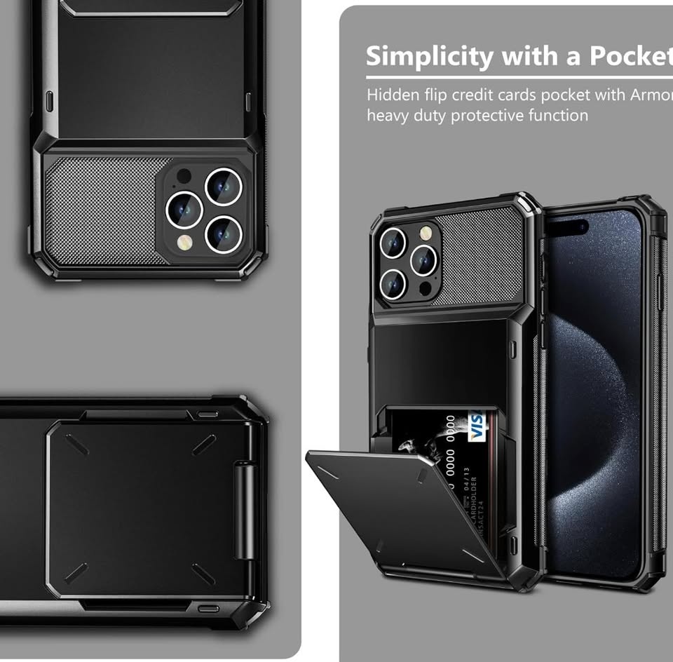 iPhone 15 Pro Case with Card Holder - 6.1 inch - photo 2