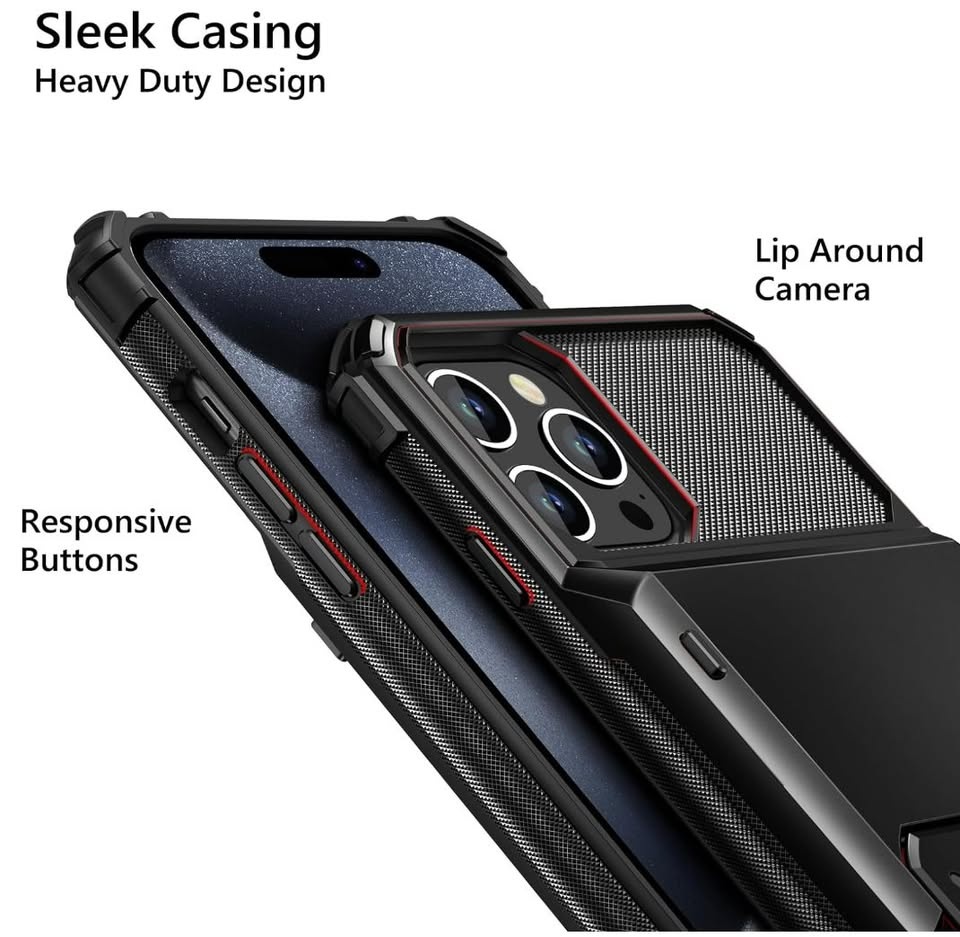 iPhone 15 Pro Case with Card Holder - 6.1 inch - photo 4