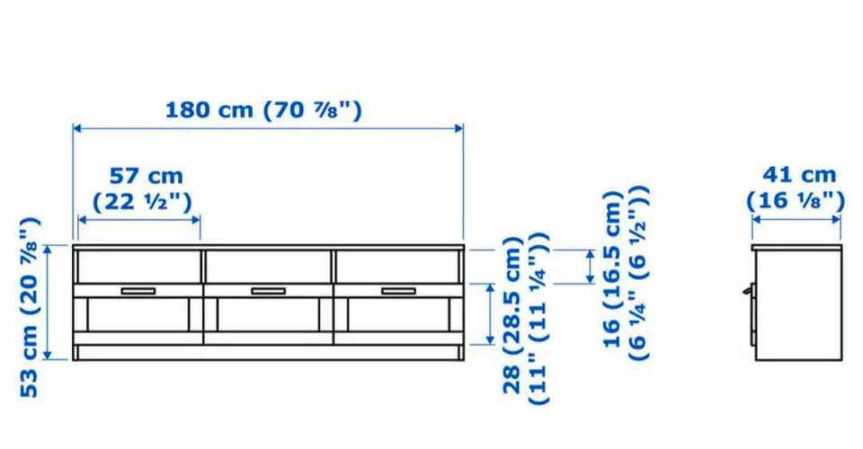 Ikea BRIMNES TV Bench - white - photo 5