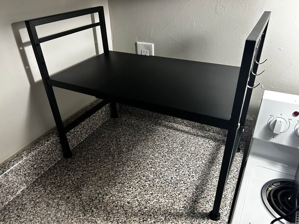 2-Tier SPOWAY Black Adjustable Rack with 3 Hooks - photo 4