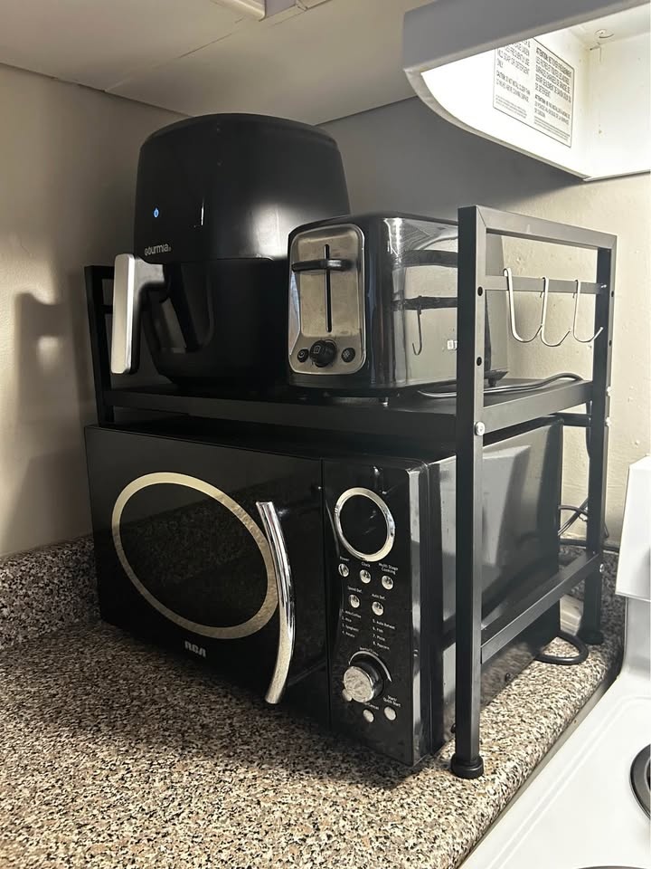 2-Tier SPOWAY Black Adjustable Rack with 3 Hooks - photo 5
