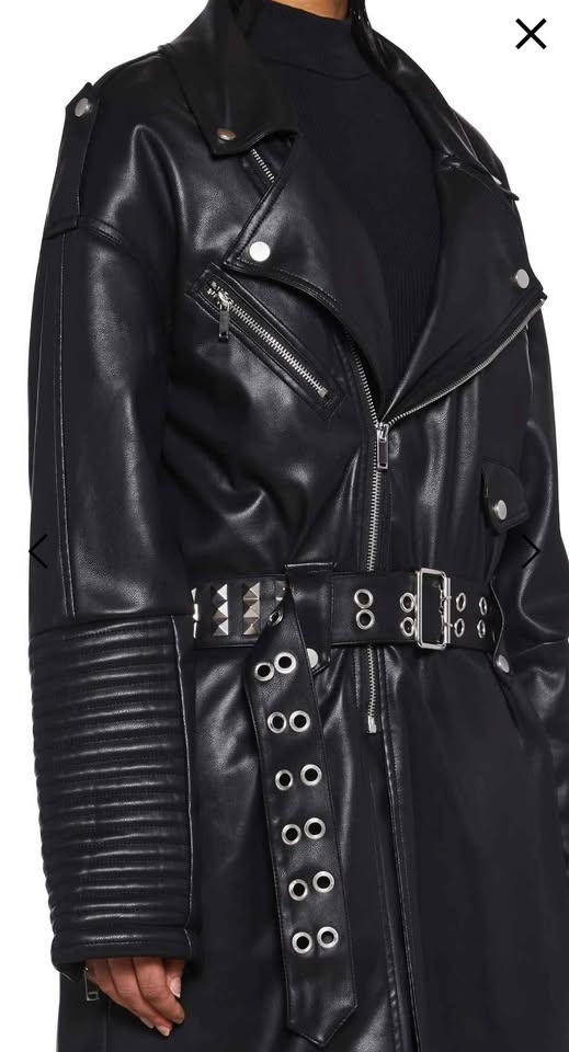 Size M Breaker Moto Trench Coat Dolls Kill - photo 3