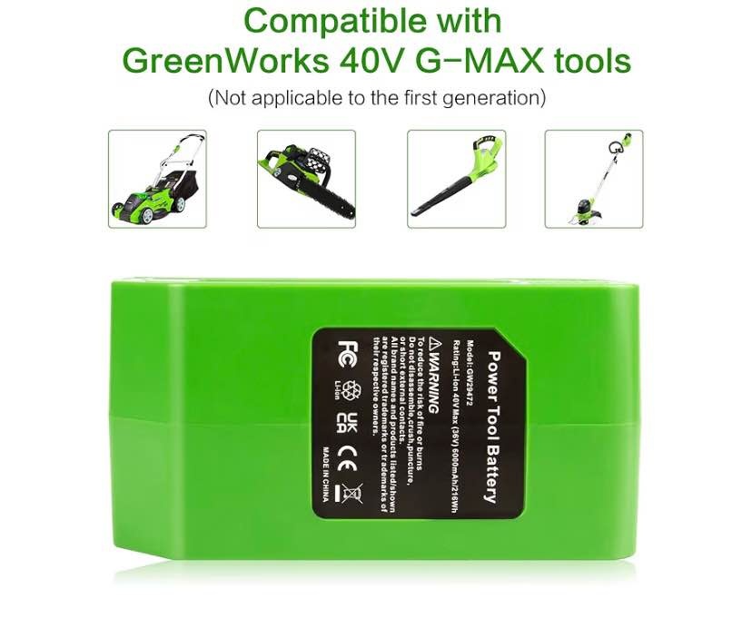 Greenworks 40V Battery 6.0Ah - photo 3