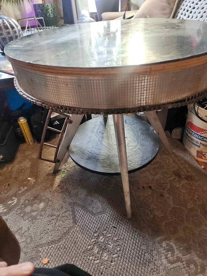 Artist reimagining of 60s MCM Sputnik Table.