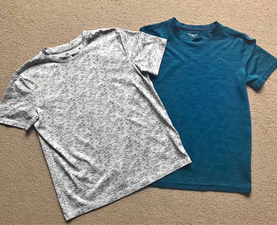 Active shirts, kids, size M (10-12)