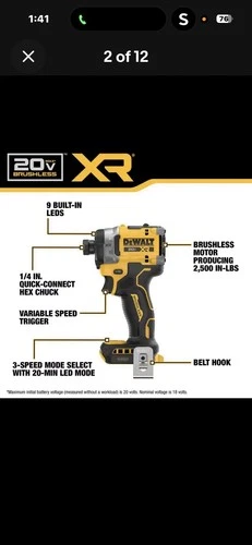 20V MAX XR Cordless Impact Driver (Tool Only) - photo 2