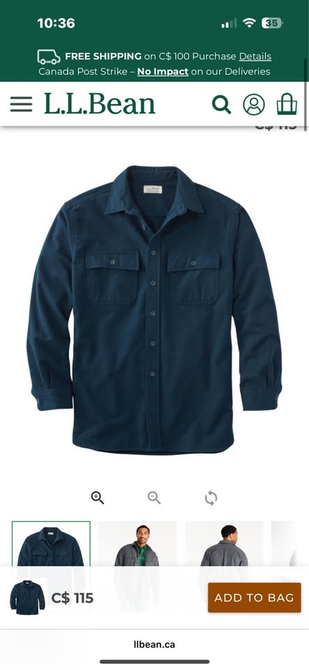 L.L.Bean Chamois Shirt sz M - photo 4