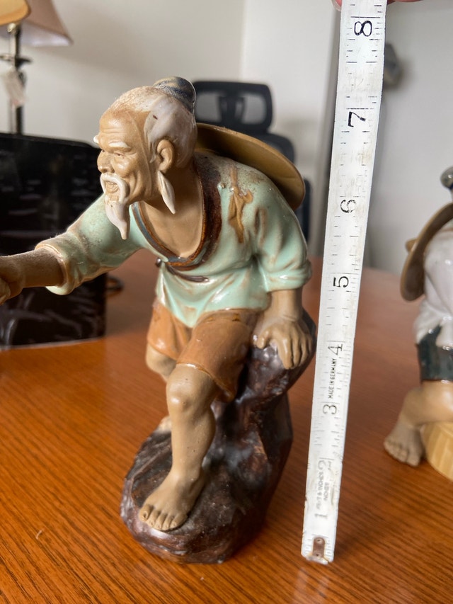 Asian Fisherman Figurines