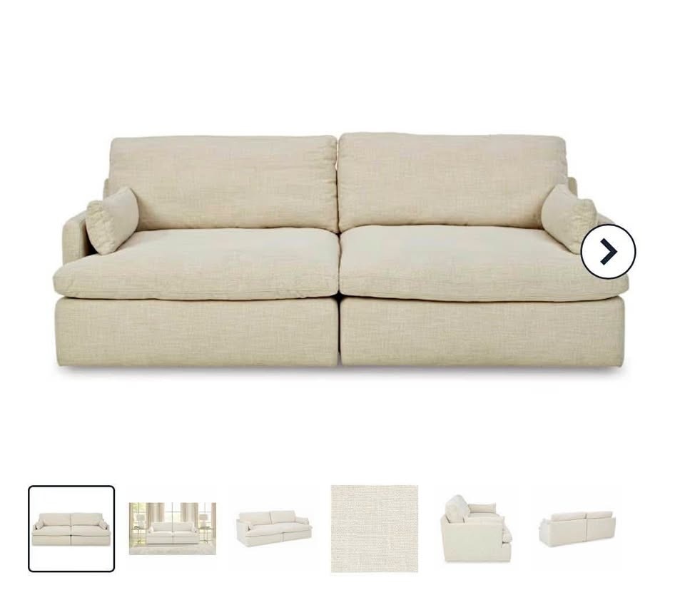 QUICK SELL* Cloud-like Couch in Linen