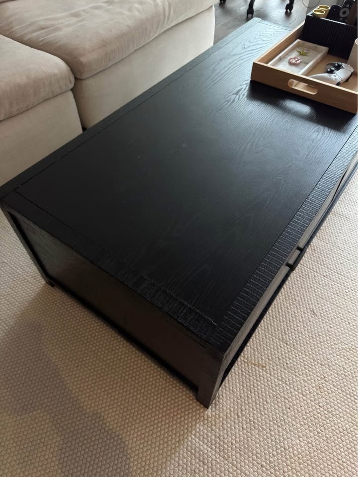 QUICK SELL* Urban Barn Solid Wood Black Coffee Table - photo 4